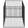 Parque para cães com 8 painéis aço galvanizado preto 5