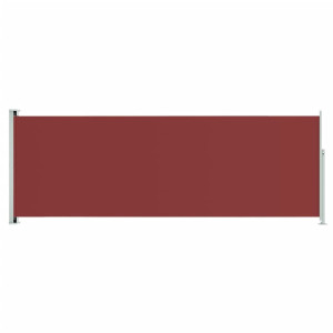 Toldo lateral retrátil para pátio 220x600 cm vermelho H