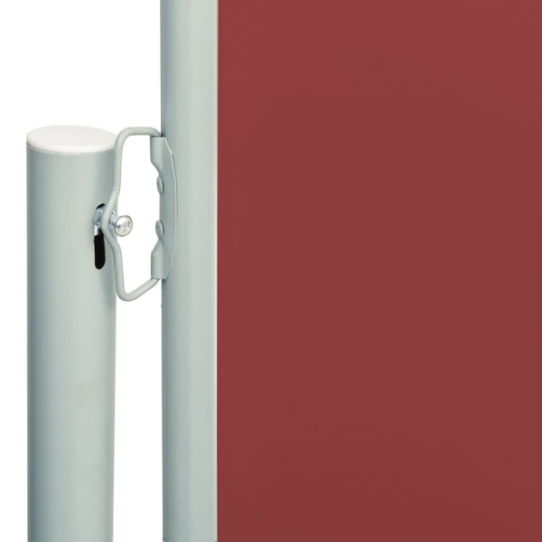 Toldo lateral retráctil para patio rojo 220x600 cm M 3