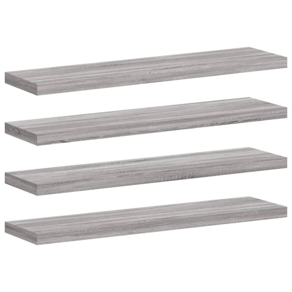 Estantes pared 2 uds madera ingeniería gris Sonoma 40x10x1.5 cm M 2