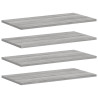 Estantes pared 4 uds madera ingeniería gris Sonoma 60x30x1.5 cm 2