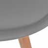 Sillas de comedor 6 unidades plástico gris 5