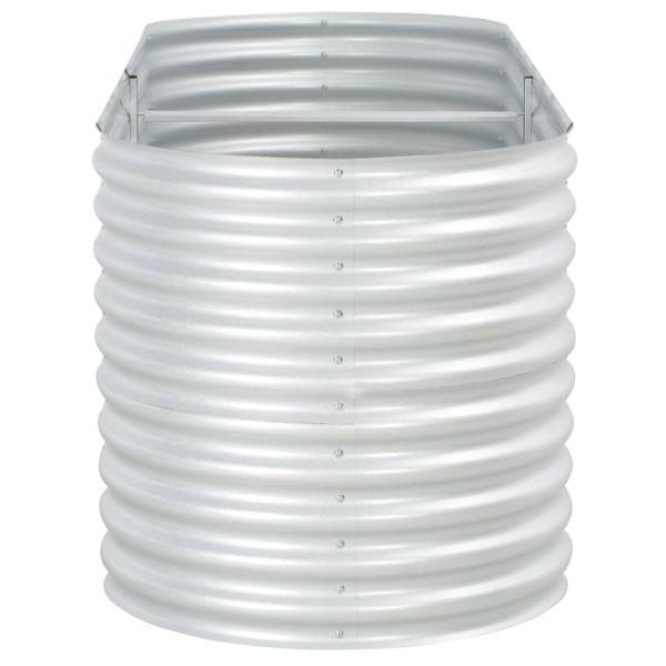 Arriate de acero galvanizado plateado 240x80x81 cm M 4