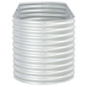 Canteiro elevado de jardim aço galvanizado 240x80x81cm prateado 4
