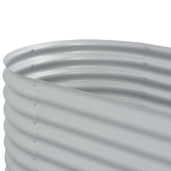 Arriate de acero galvanizado plateado 240x80x81 cm M 5