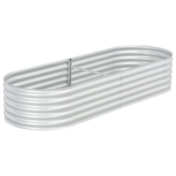 Arriate de acero galvanizado plateado 240x80x44 cm D