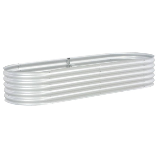 Arriate de acero galvanizado plateado 240x80x44 cm M 3