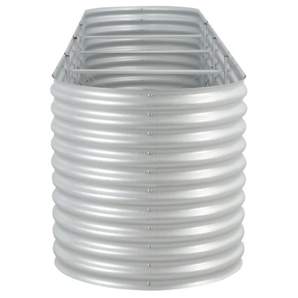 Arriate de acero galvanizado plateado 400x80x81 cm M 4