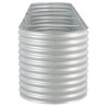 Canteiro elevado de jardim aço galvanizado 400x80x81cm prateado 4