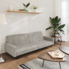 Sofá-cama de 2 lugares veludo cinzento-claro 1