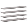 Estantes pared 4 uds madera ingeniería gris Sonoma 80x20x1.5 cm 2