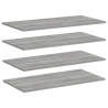 Estantes pared 4 uds madera ingeniería gris Sonoma 80x40x1.5 cm 2