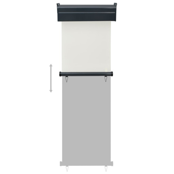 Toldo lateral de balcón color crema 65x250 cm M 5