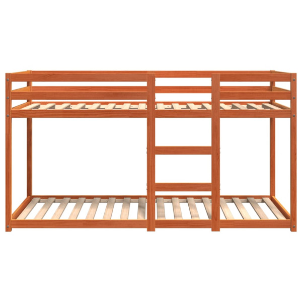 Litera de madera maciza de pino marrón cera 80x200 cm M 4