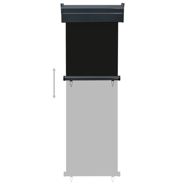 Toldo lateral de balcón negro 65x250 cm M 5