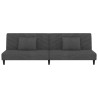 Sofá-cama 2 lugares com duas almofadas veludo cinzento-escuro 5