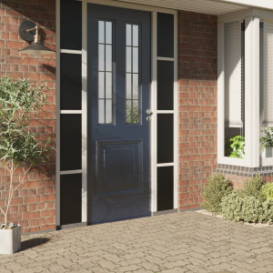 Película para janela fosca estática em PVC preto 90x2000cm H