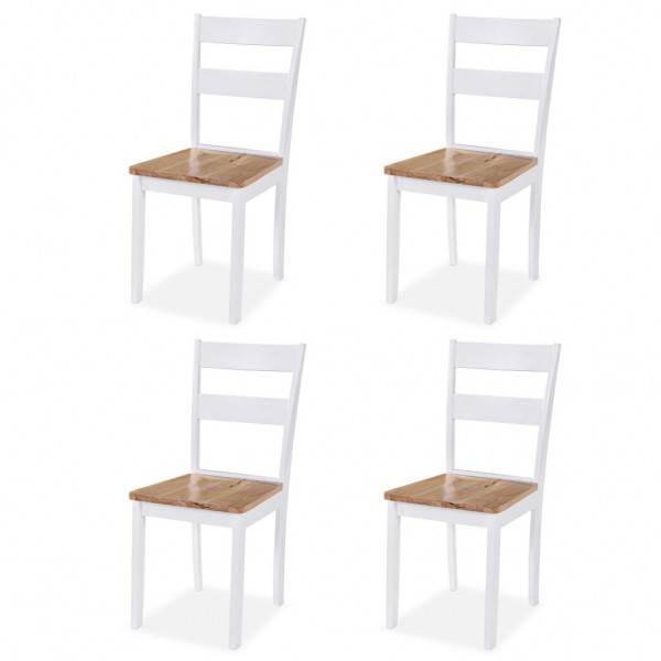 Conjunto de jantar 5 pcs MDF e seringueira branco M 3