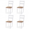 Conjunto de jantar 5 pcs MDF e seringueira branco 3