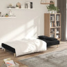 Sofá cama de 2 plazas con dos almohadas tela negro 3