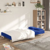 Sofá cama de 2 plazas con dos almohadas tela azul 3