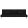 Sofá cama de 2 plazas con dos almohadas terciopelo negro 5