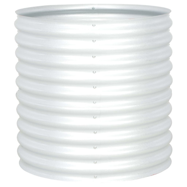 Arriate de acero galvanizado plateado 80x80x81 cm D