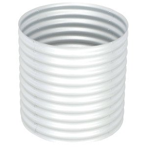 Arriate de acero galvanizado plateado 80x80x81 cm H