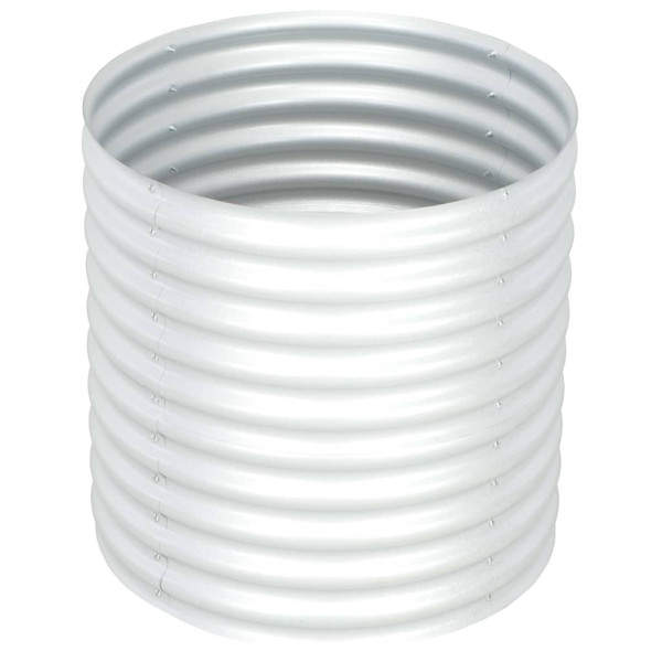 Canteiro/vaso elevado aço galvanizado 80x80x81 cm prateado M 2