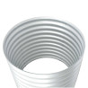 Canteiro/vaso elevado aço galvanizado 80x80x81 cm prateado 3