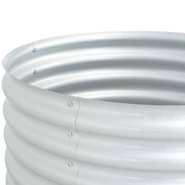 Canteiro/vaso elevado aço galvanizado 80x80x81 cm prateado M 4