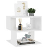 Mesa auxiliar de madera contrachapada blanco 40x40x40 cm 3