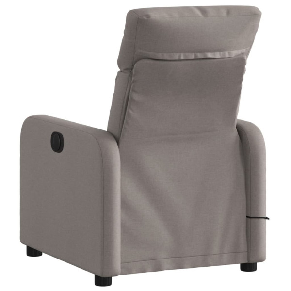 Sillón de masaje reclinable de tela gris taupé M 4