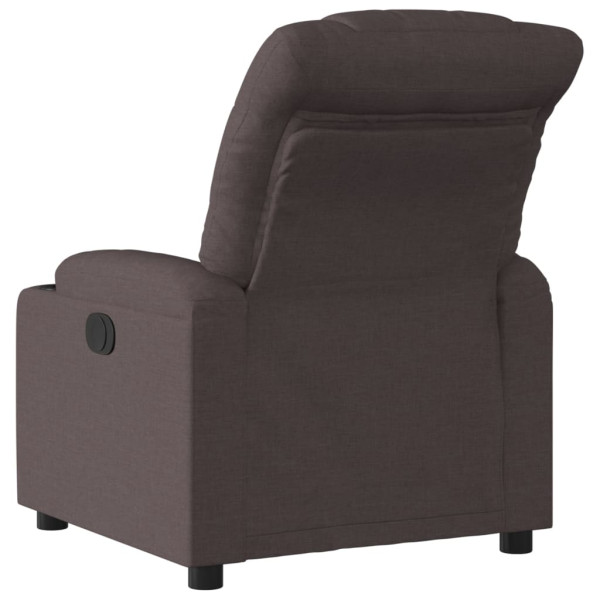 Sillón reclinable eléctrico tela marrón oscuro M 4