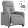 Sillón reclinable eléctrico tela gris claro 2