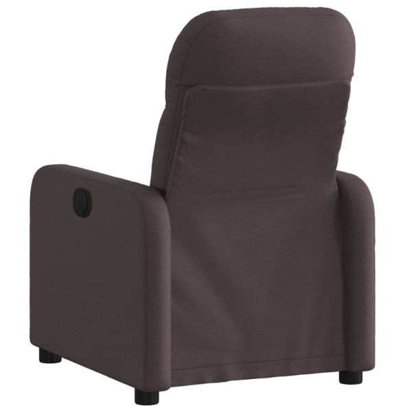 Sillón reclinable eléctrico tela marrón oscuro M 4