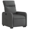 Sillón reclinable elevable de tela gris oscuro 3
