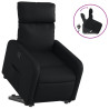Sillón reclinable elevable cuero artificial negro 2