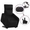 Sillón reclinable elevable cuero artificial negro 5