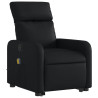 Sillón reclinable de masaje de pie cuero artificial negro 3