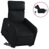 Sillón reclinable y elevable eléctrico cuero sintético negro 2