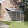 Jaula para cão com telhado/porta 2x2x2 m aço galvanizado cinza 3