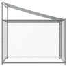 Jaula para cão com telhado/porta 2x2x2 m aço galvanizado cinza 5