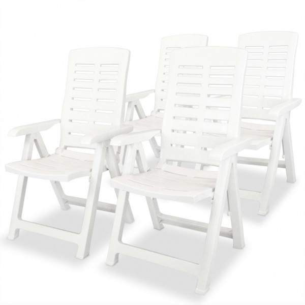 Conjunto de jantar de exterior 5 pcs plástico branco M 4