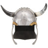 Capacete de viking réplica LARP aço prateado 2