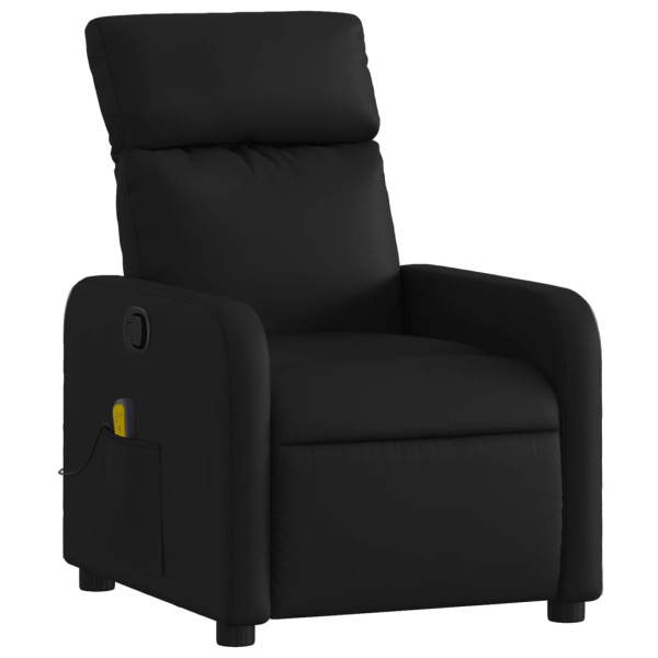 Poltrona de massagens reclinável couro artificial preto M 3