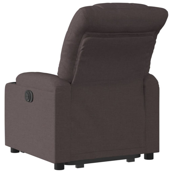 Sillón eléctrico reclinable elevable de tela marrón oscuro M 4