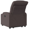 Sillón eléctrico reclinable elevable de tela marrón oscuro 4