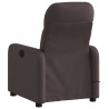 Sillón reclinable de masaje eléctrico tela marrón oscuro 4