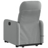 Sillón de masaje eléctrico reclinable elevable tela gris claro 4